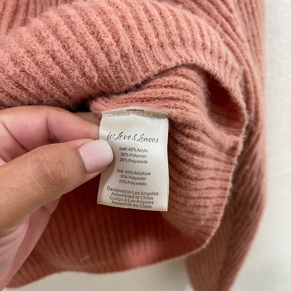For Love and Lemons Ryan Sweater Rose - Picture 4 of 6